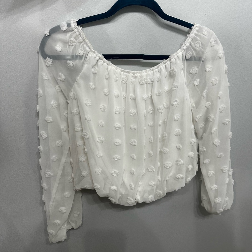White textured top